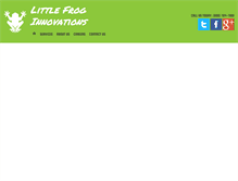 Tablet Screenshot of littlefroginnovations.com